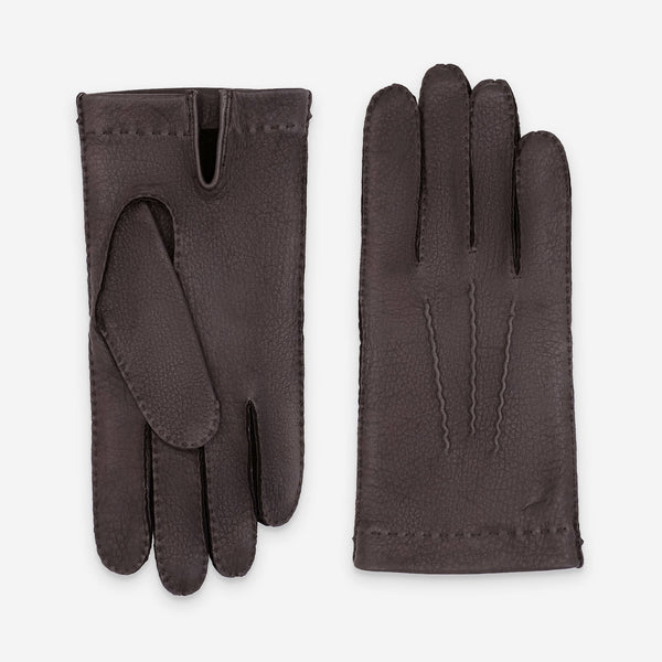 Gants cuir cerf-non doublé-22101NF Gants cuir homme prestige Glove Story Choco 7.5 