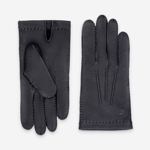 Gants cuir cerf-non doublé-22101NF Gants cuir homme prestige Glove Story Noir 7.5 