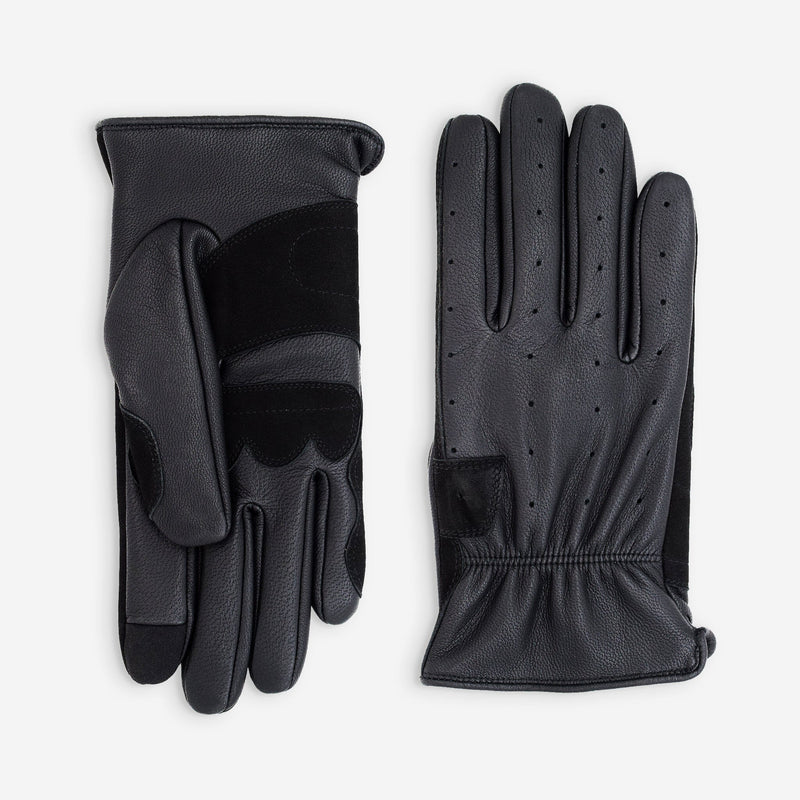 Gants cuir chèvre Moto Homme-Doublure extra soft-Homologués CLASSE 1 Gants moto Glove Story Noir S 