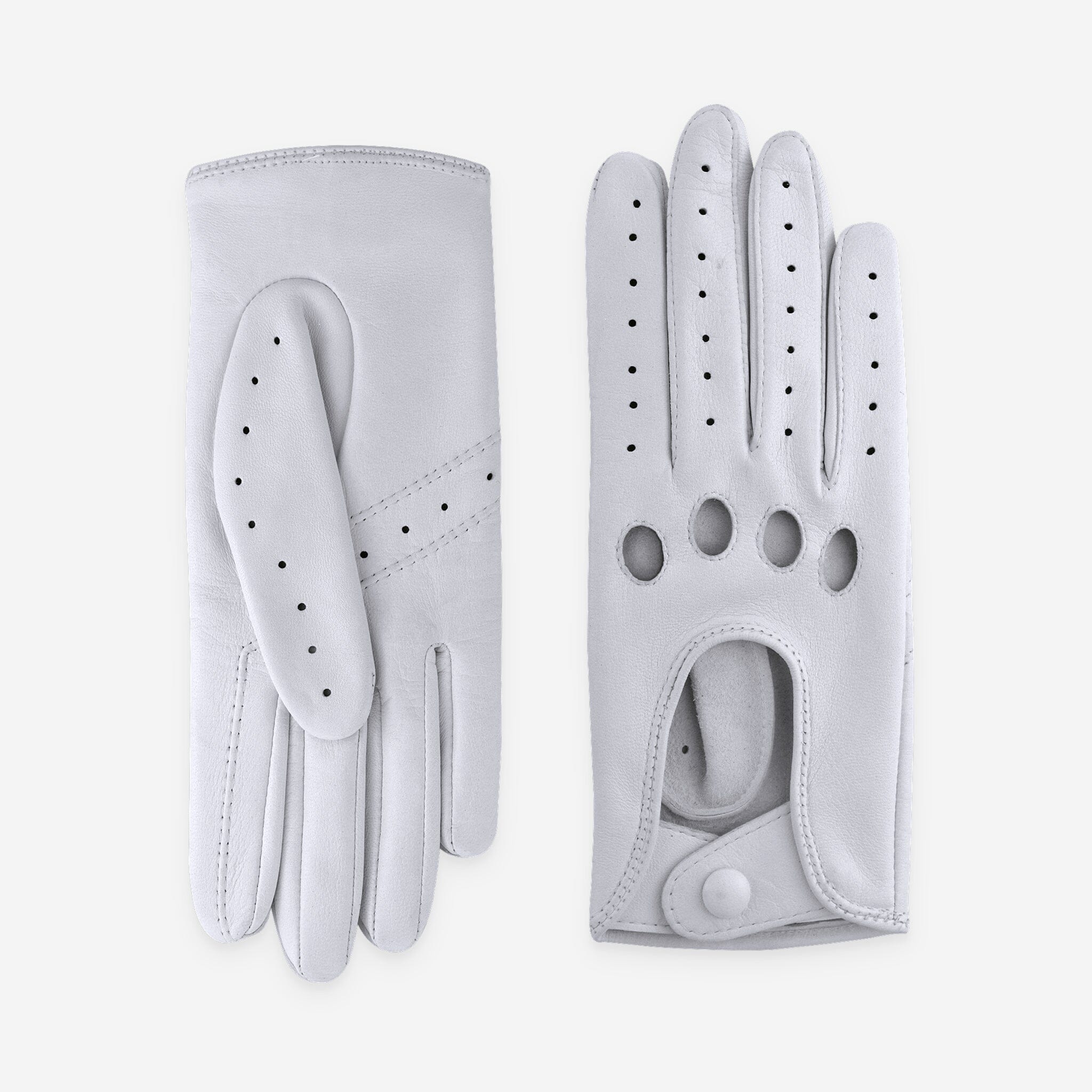 Gants de conduite cuir agneau-non doublé-21090NF Gant Glove Story Blanc 6.5 