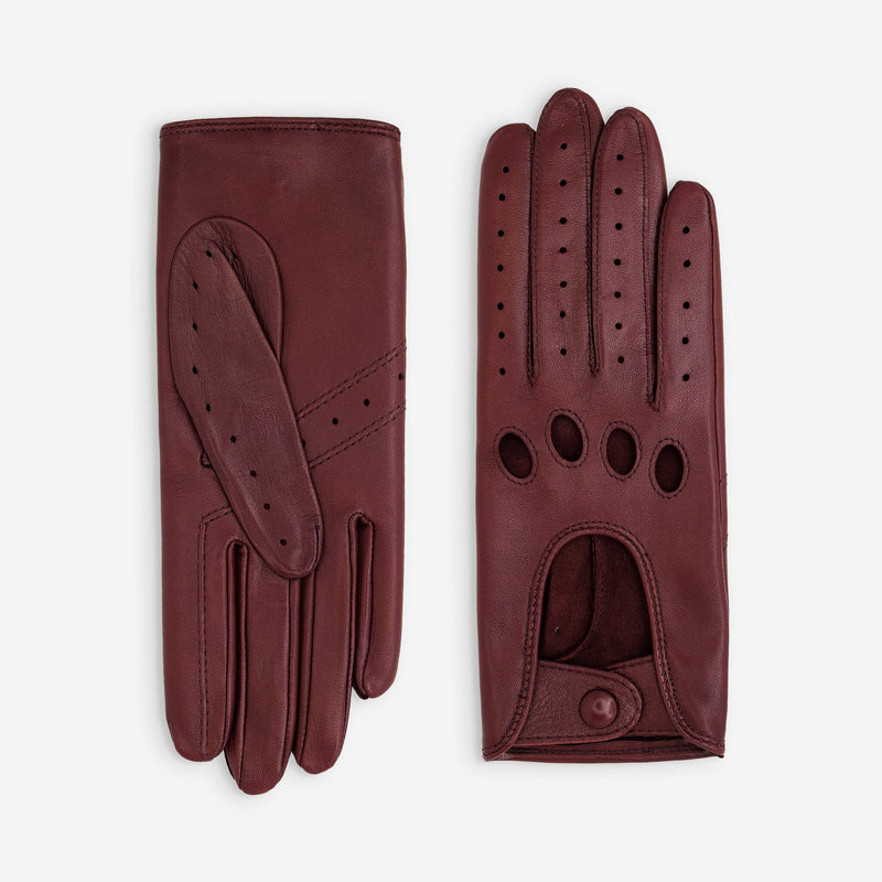 Gants de conduite cuir agneau-non doublé-21090NF Gant Glove Story Lie de vin 6.5 