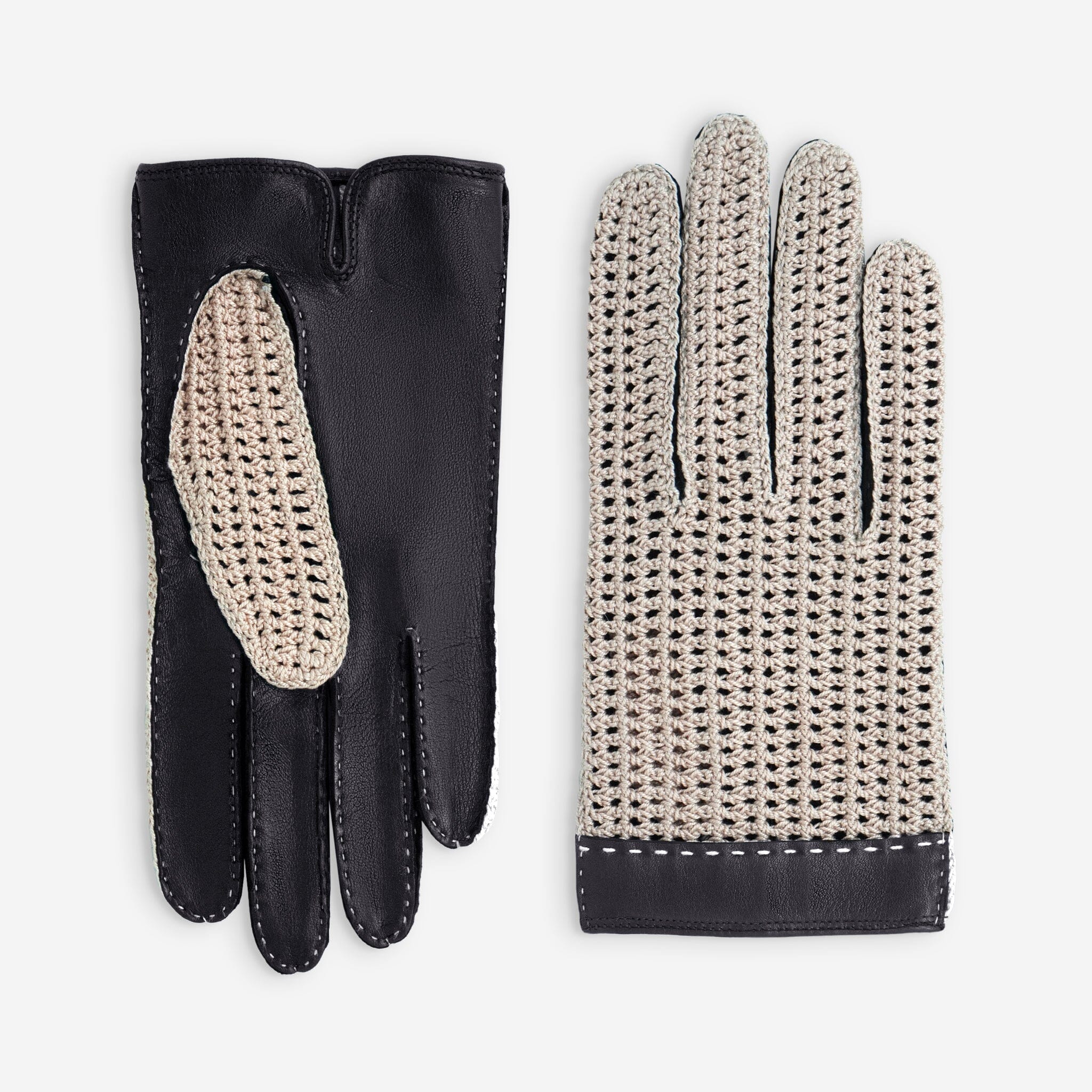 Gants de conduite cuir agneau-non doublé-22057NF Gants de conduite homme Glove Story Noir 7.5 