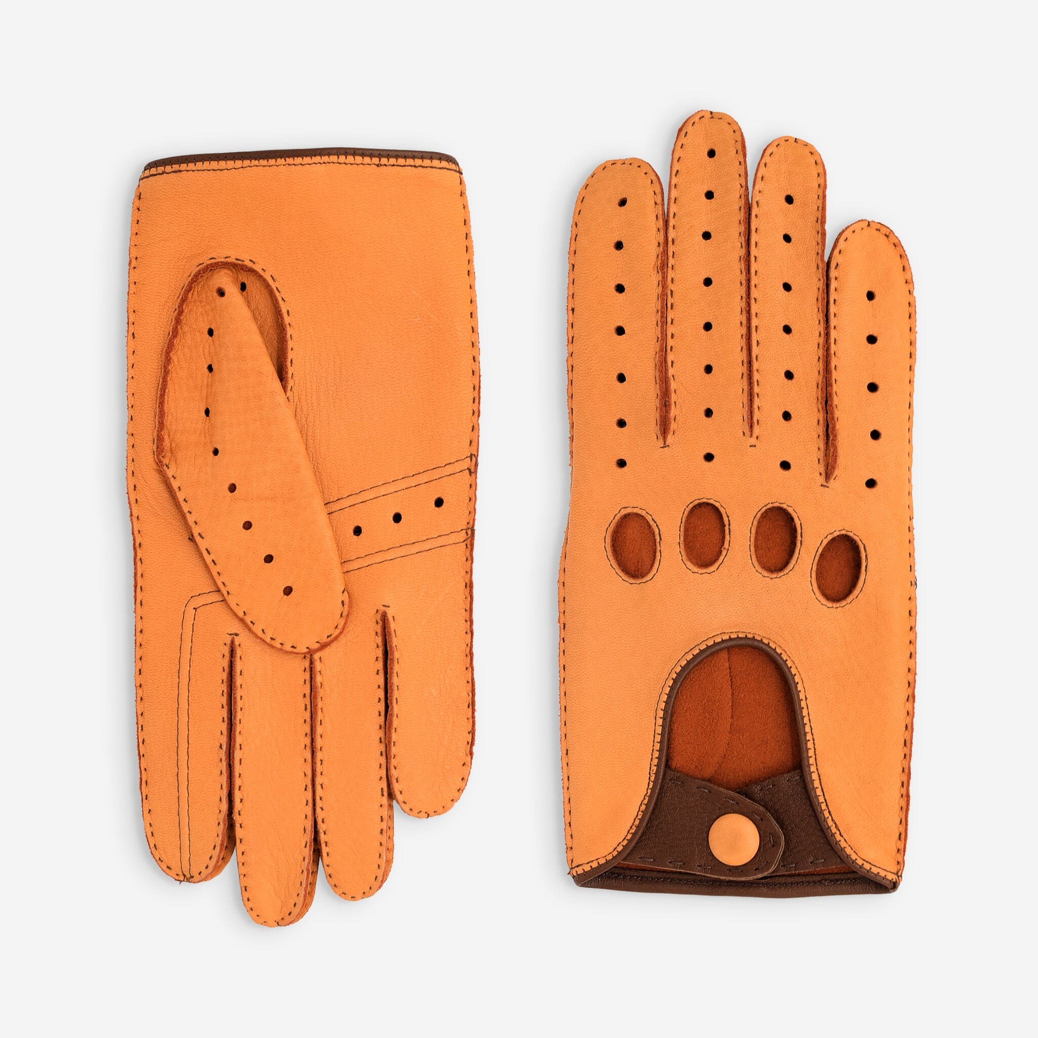 Gants de conduite cuir cerf-non doublé-22115NF Gant Glove Story Orange/Tan 8 