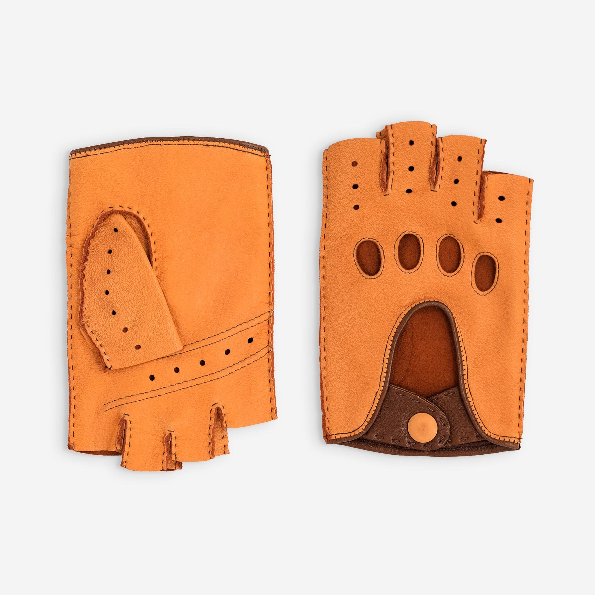 Gants de conduite cuir cerf-non doublé-22116NF Gant Glove Story Orange/Tan 8 