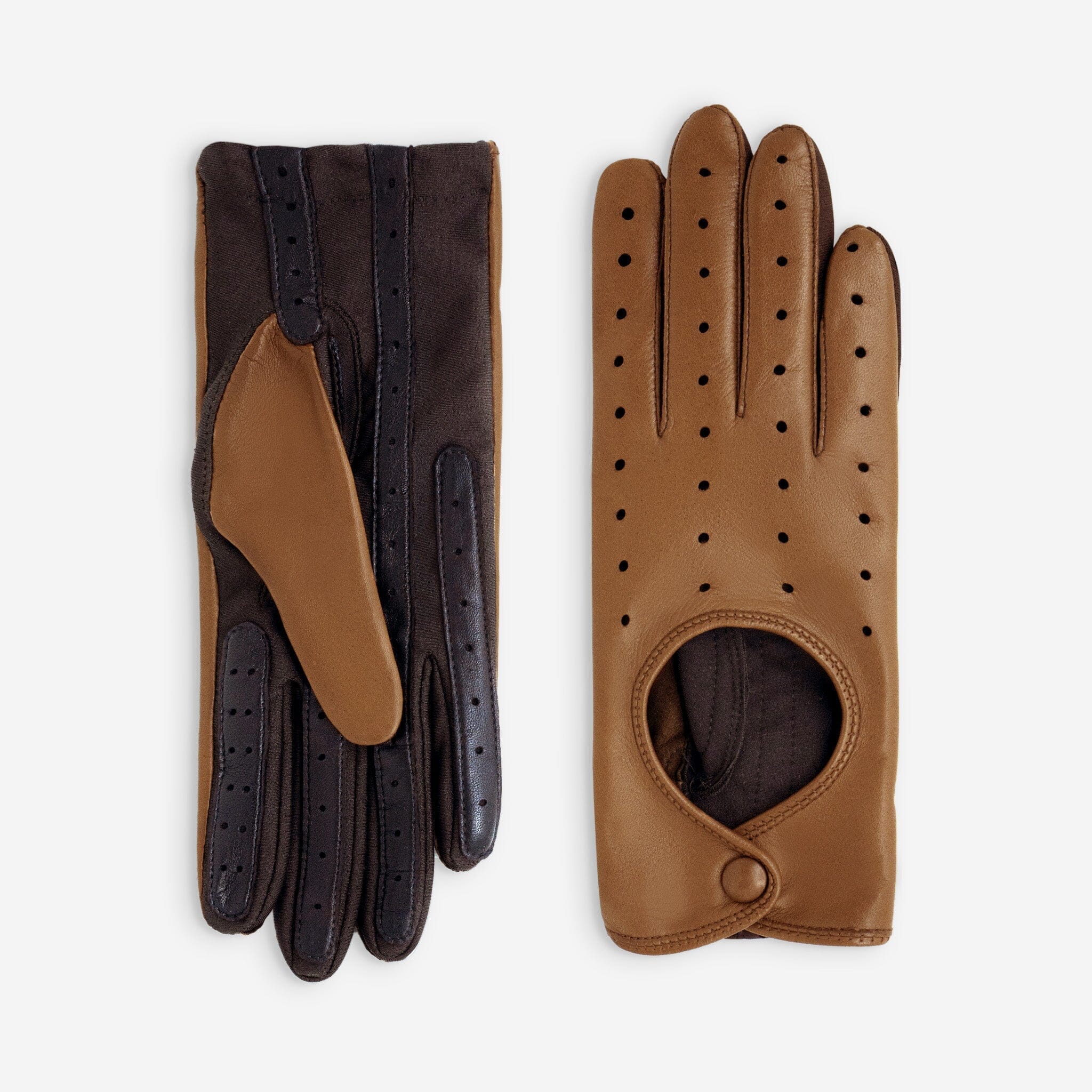 Gants de conduite cuir flexicuir-agneau-spandex-non doublé-11135NF Gants de conduite femme Glove Story Cork TU 