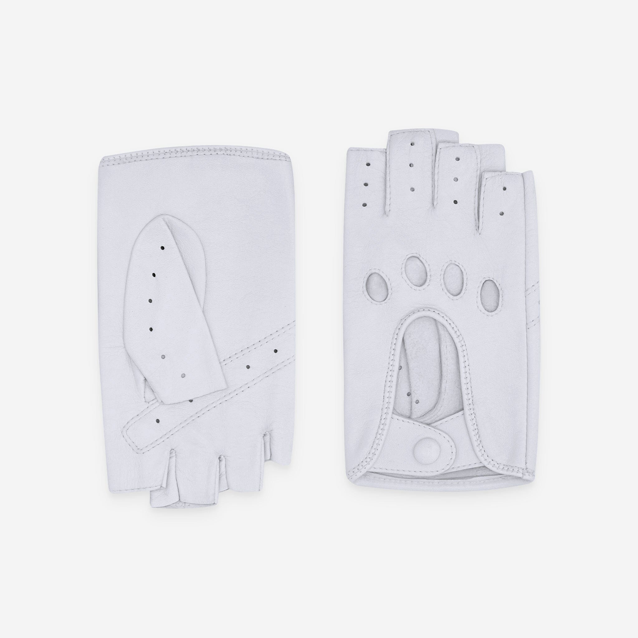 Gants de conduite, mitaines-cuir agneau-non doublé-21125NF Gant Glove Story Blanc 6.5 