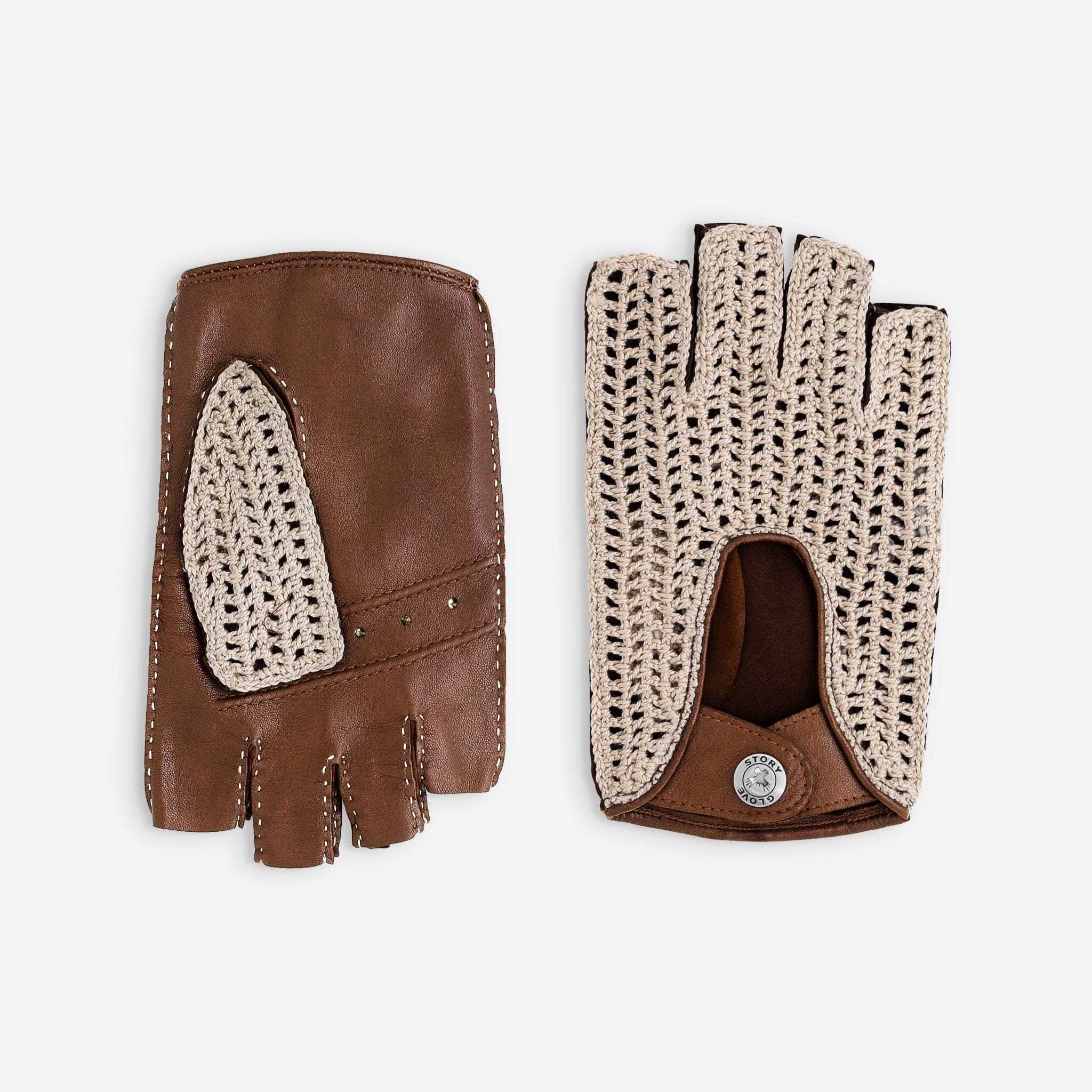 Gants de conduite, mitaines-cuir agneau-non doublé-22034NF Gants de conduite homme Glove Story Cork 7.5 