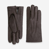 Gants Femme Pecari-doublure 100% cachemire-21202CA Gants cuir femme prestige Glove Story Choco 6.5 