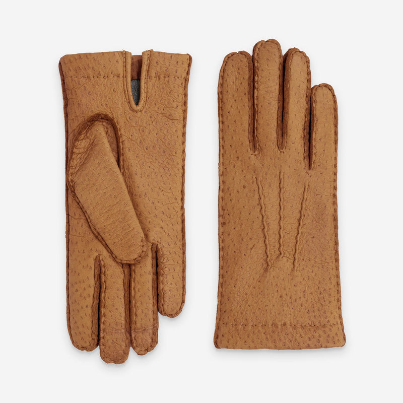 Gants Femme Pecari-doublure 100% cachemire-21202CA Gants cuir femme prestige Glove Story Cork 6.5 