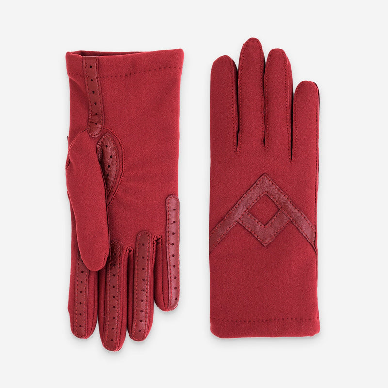 Gants flexicuir-agneau-spandex-100% laine-11063CA Gant Glove Story Rouge TU 
