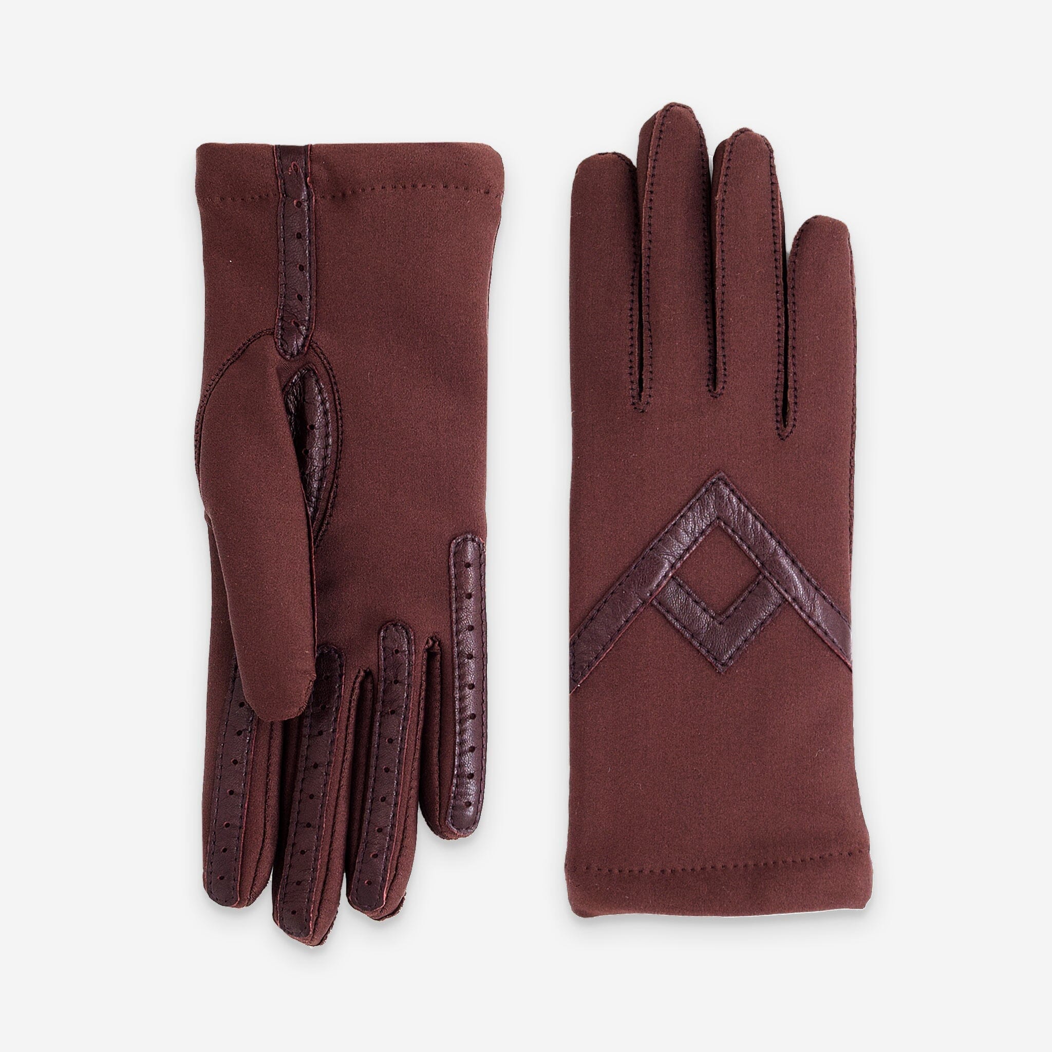 Gants flexicuir-agneau-spandex-100% laine-11063CA Gants taille unique femme Glove Story Bordeaux TU 