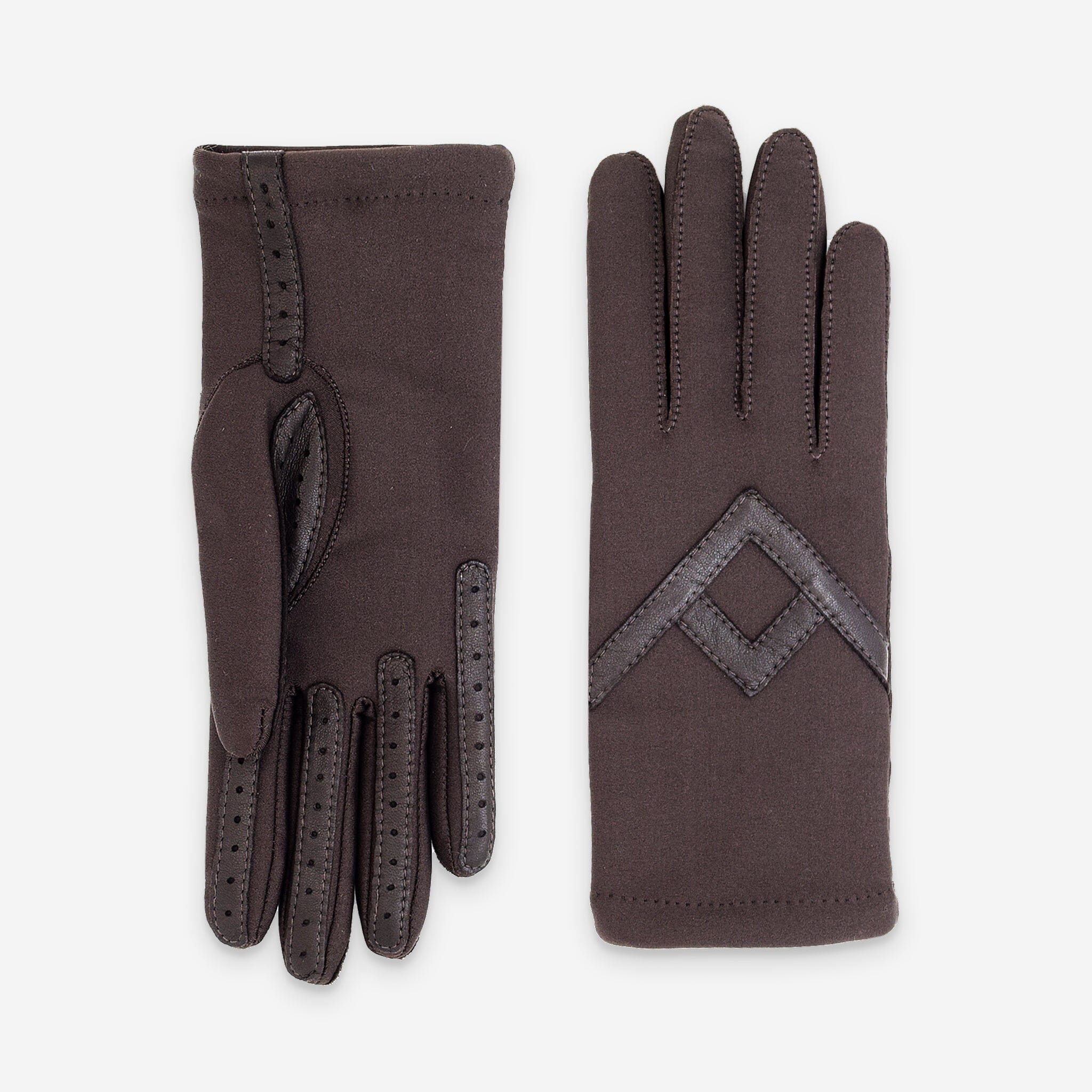 Gants flexicuir-agneau-spandex-100% laine-11063CA Gants taille unique femme Glove Story Choco TU 