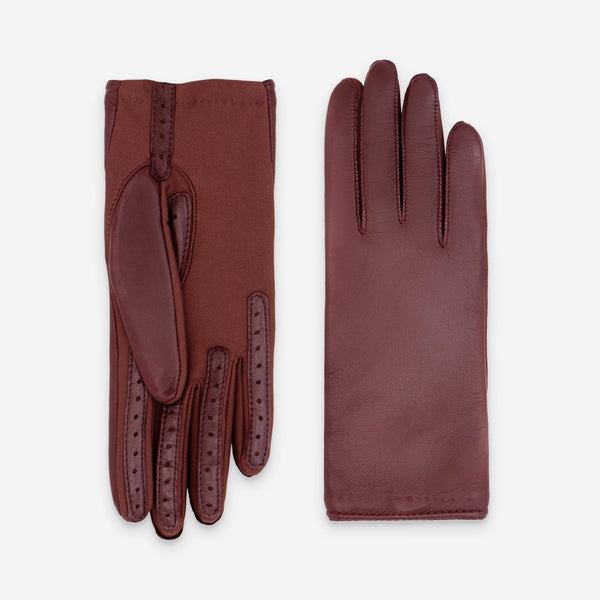 Gants flexicuir-agneau-spandex-100% polyester (microfibre)-11123MI Gant Glove Story Bordeaux TU 
