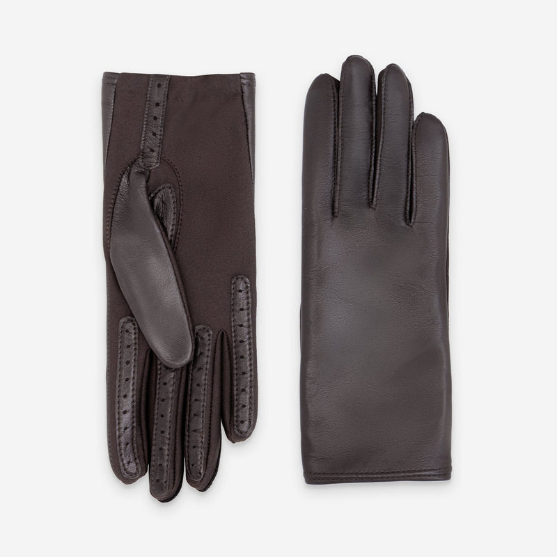 Gants flexicuir-agneau-spandex-100% polyester (microfibre)-11123MI Gant Glove Story Choco TU 