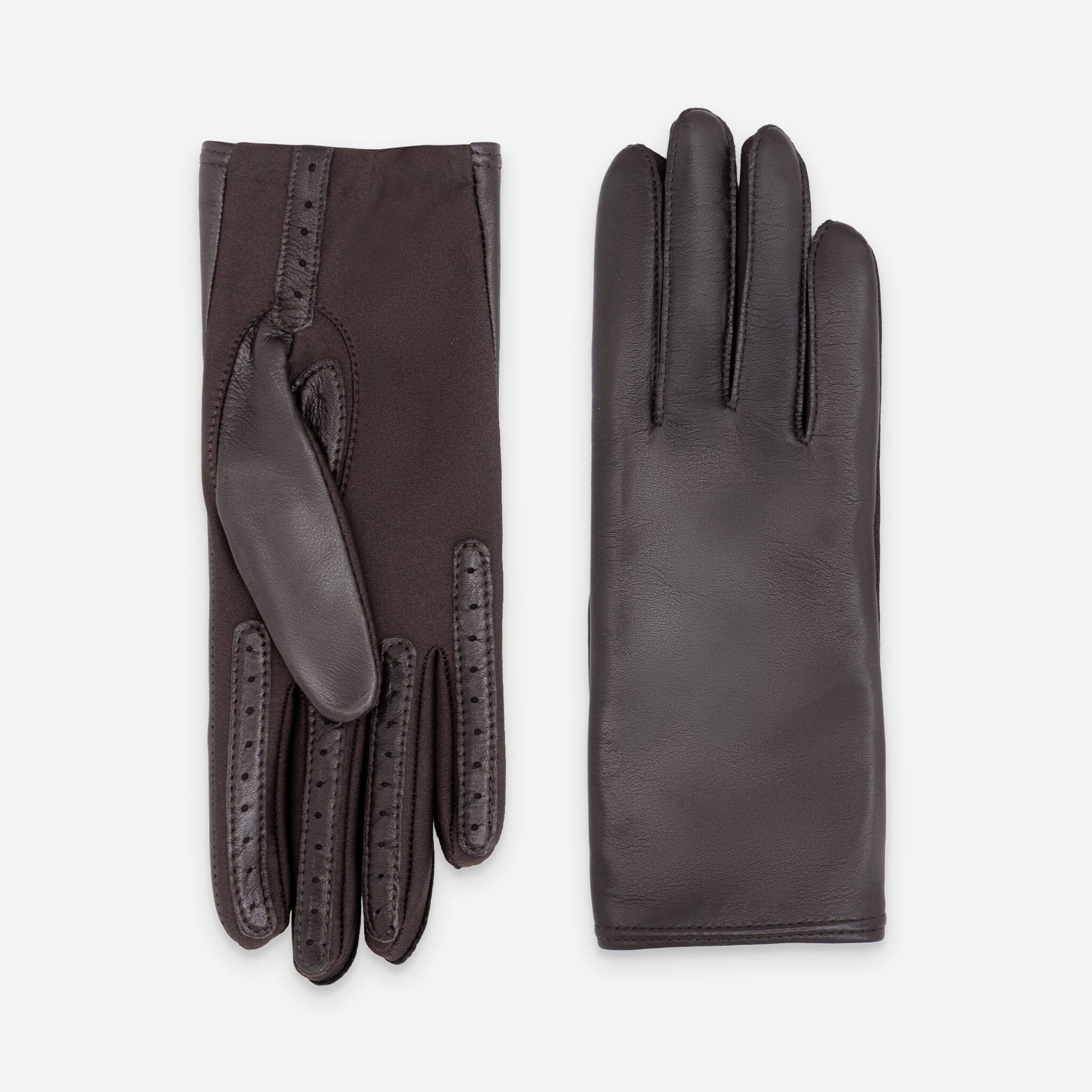 Gants flexicuir-agneau-spandex-100% polyester (microfibre)-11123MI Gants taille unique femme Glove Story Choco TU 