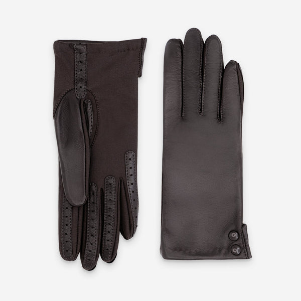 Gants flexicuir-agneau-spandex-100% polyester (microfibre)-11131MI Gant Glove Story Choco TU 