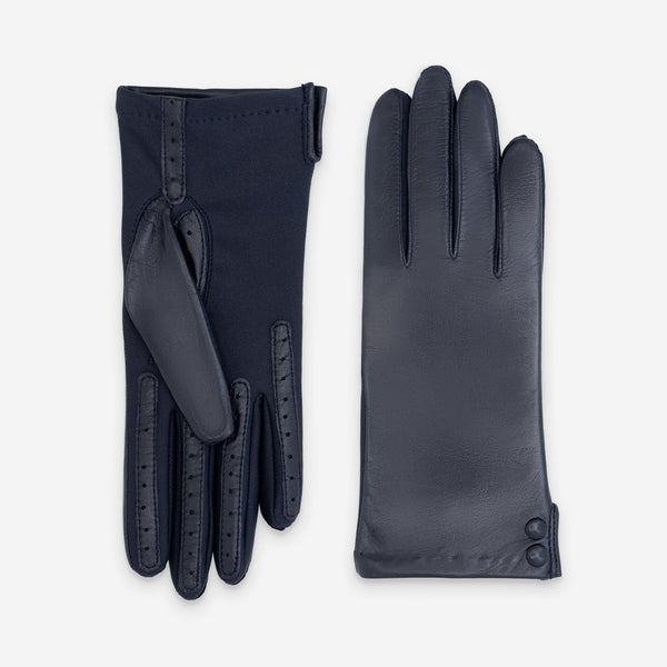 Gants flexicuir-agneau-spandex-100% polyester (microfibre)-11131MI Gants taille unique femme Glove Story Deep Blue TU 