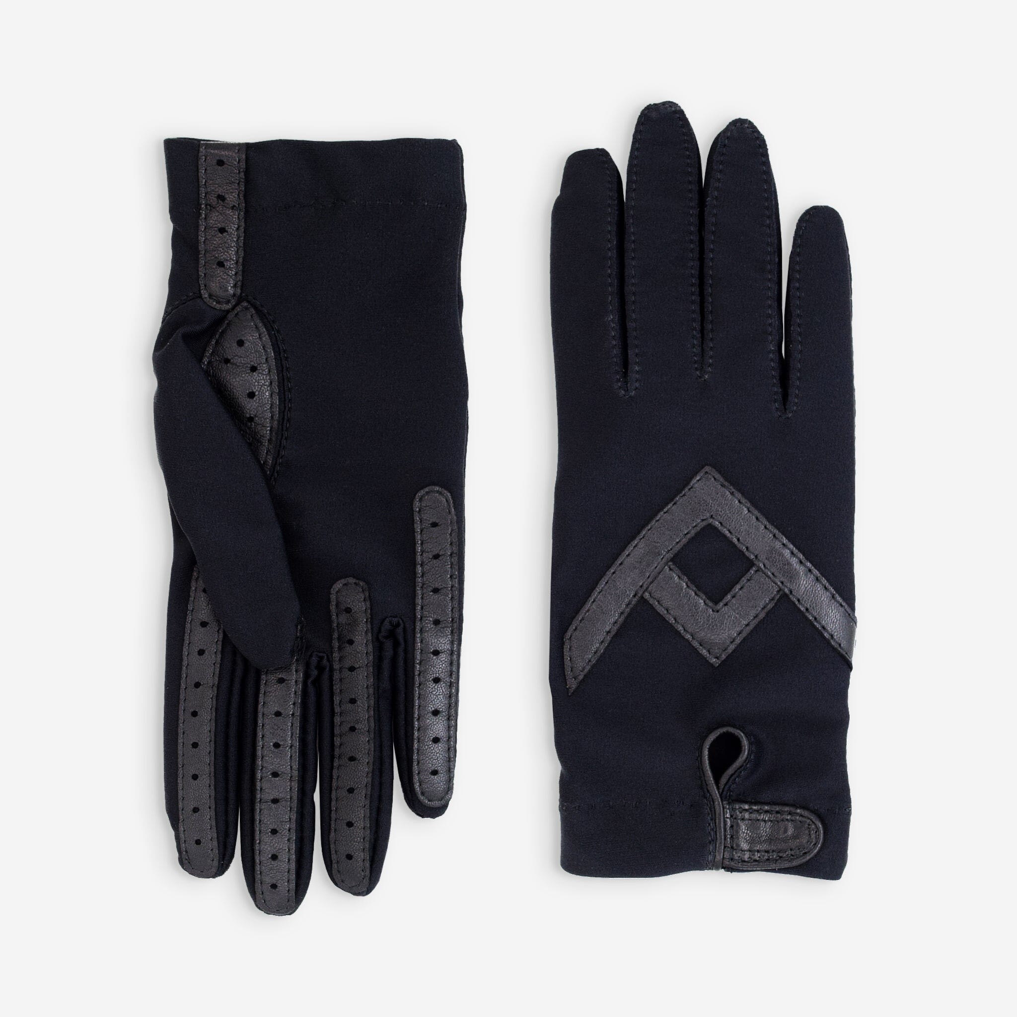 Gants flexicuir-spandex-non doublé-11018NF Gants taille unique femme Glove Story Noir TU 