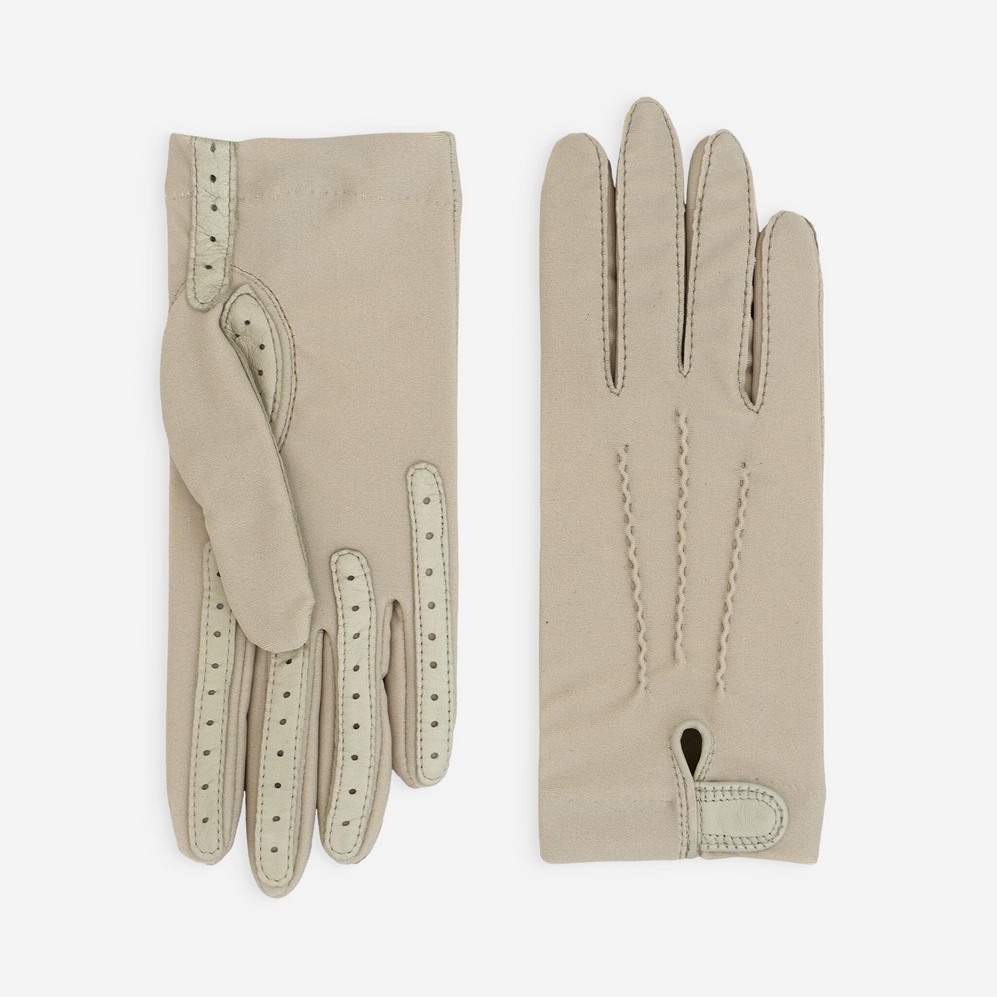 Gants flexicuir-spandex-non doublé-11022NF Gants taille unique femme Glove Story Beige TU 