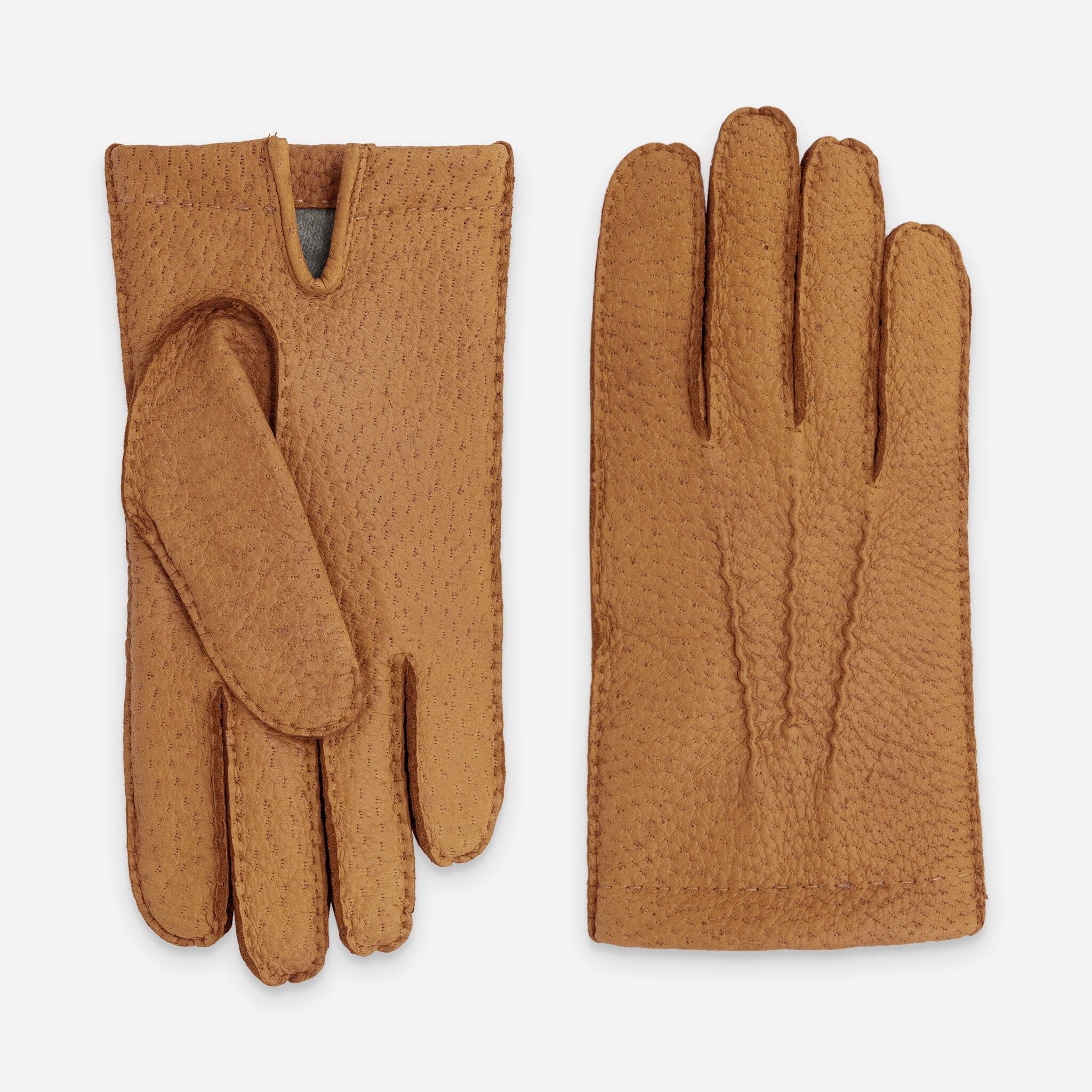 Gants homme pecari double 100% cachemire-22055CA Gants cuir homme prestige Glove Story Cork 7.5 