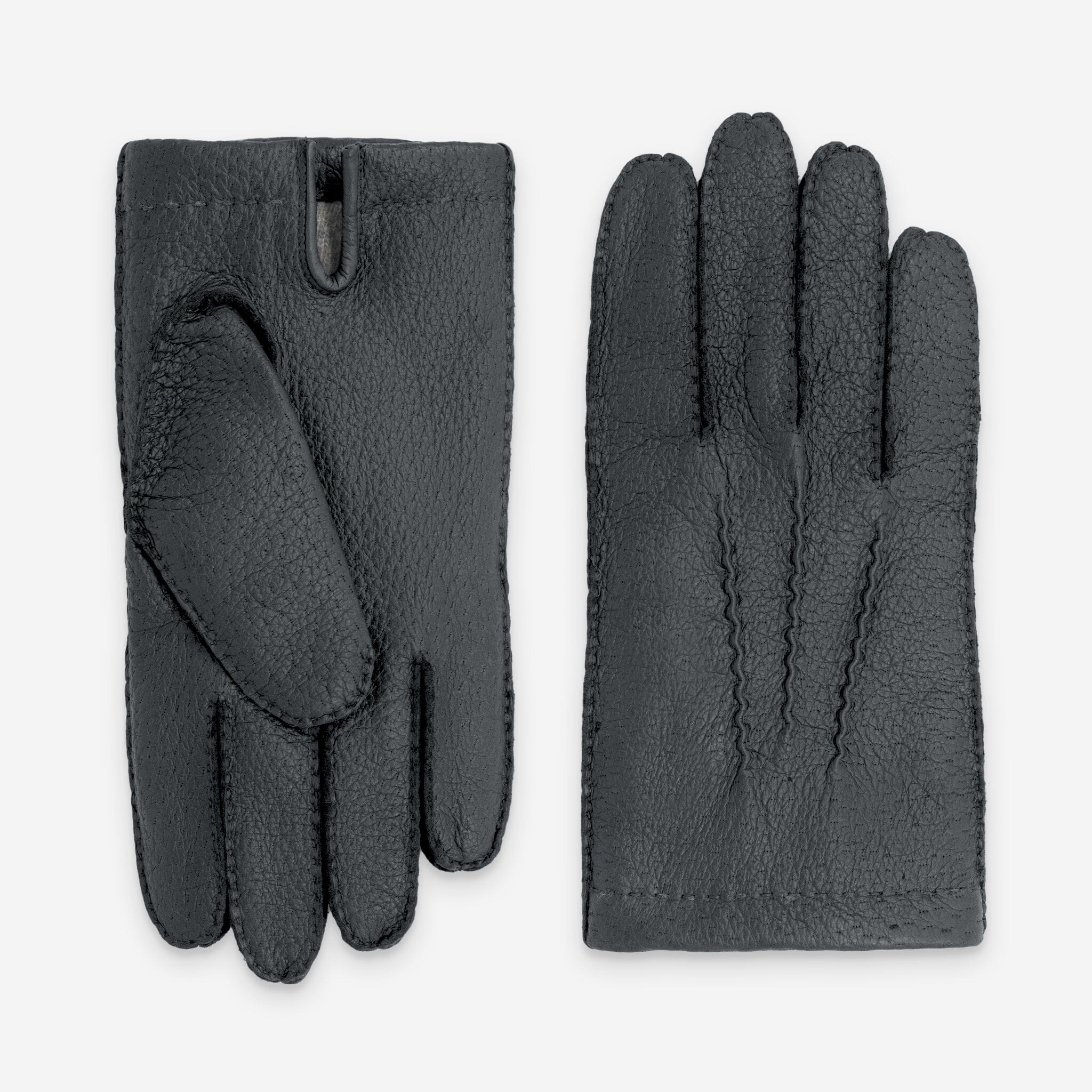 Gants homme pecari double 100% cachemire-22055CA Gants cuir homme prestige Glove Story Gris 7.5 