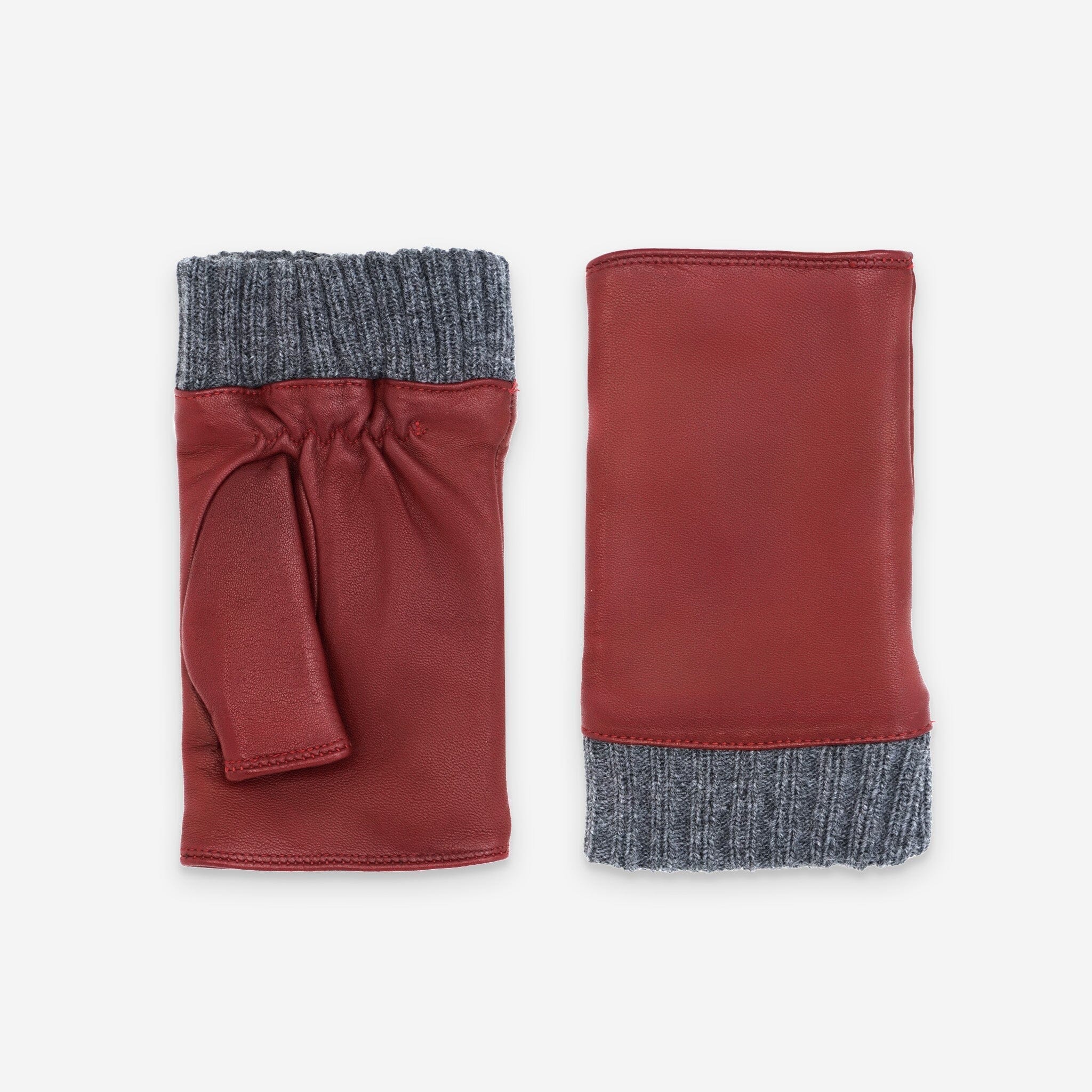 Mitaines cuir agneau-100% polyester (boa)-21541BA Gants cuir femme prestige Glove Story Rouge 6.5 