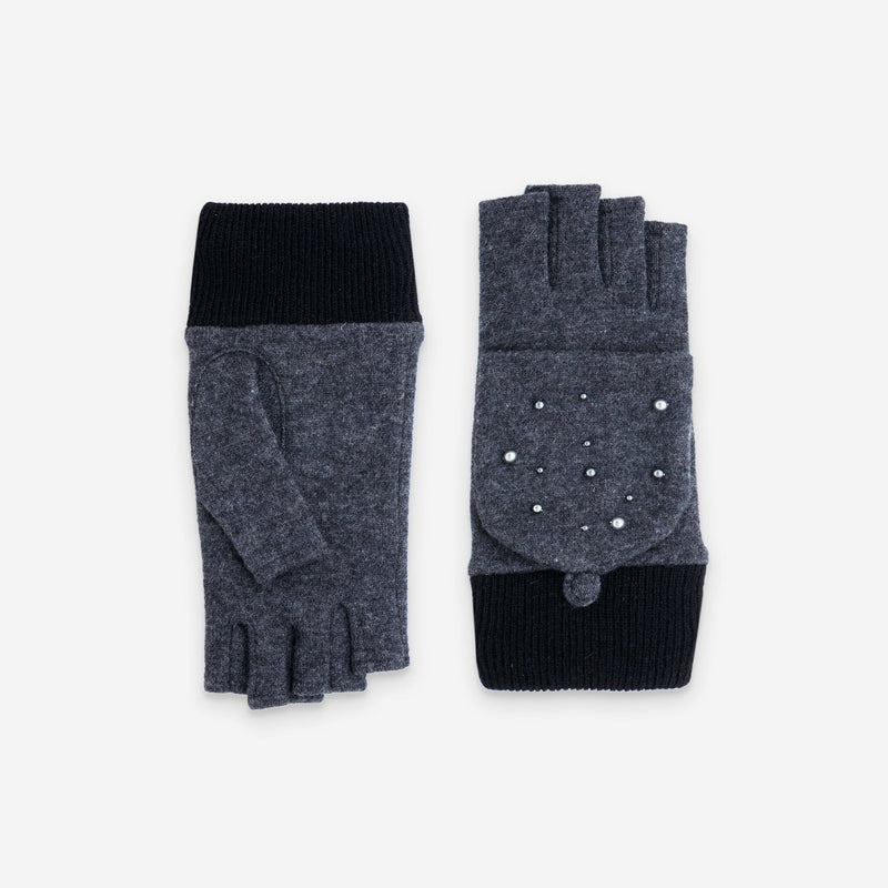 Mitaines laine-80% laine-20% nylon-Tactile-31158NF Gants laine femme Glove Story Gris TU 