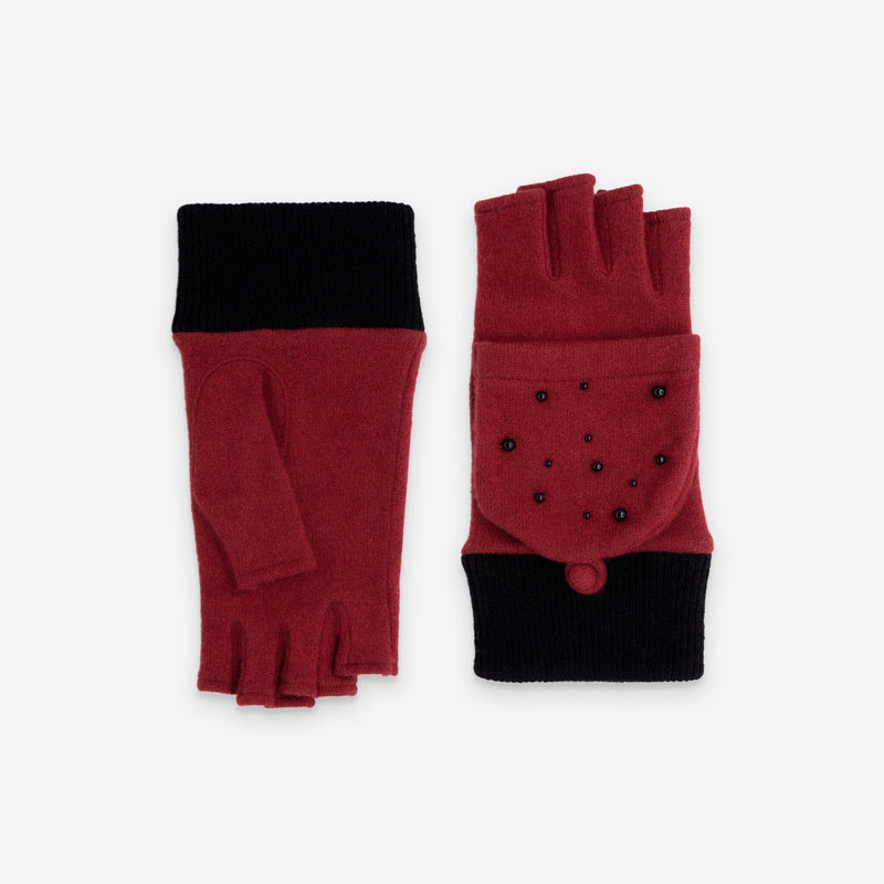 Mitaines laine-80% laine-20% nylon-Tactile-31158NF Gants laine femme Glove Story Rouge TU 