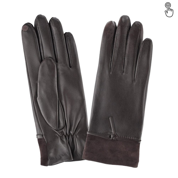 Gants cuir agneau-100% soie-Tactile-21570SN Gants Glove Story Choco/Choco 6.5 